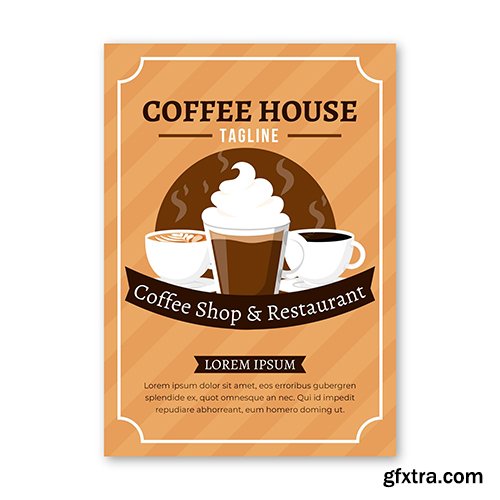 Coffee house flyer template