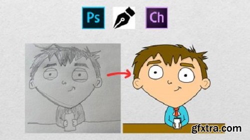 Drawing to Photoshop Using the Pen Tool [For Animation in Adobe Character Animator]