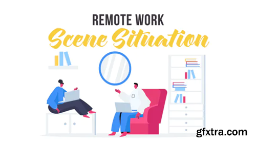 Videohive Remote work - Scene Situation 28435615