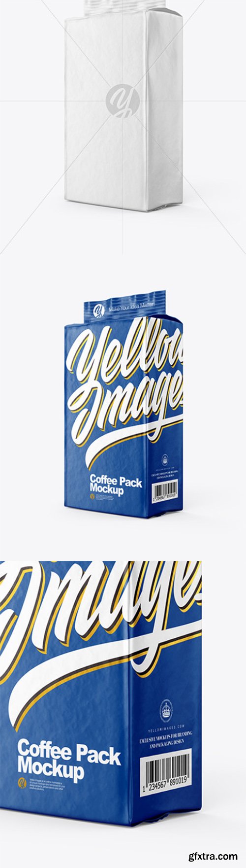 Glossy Coffee Pack Mockup 64917