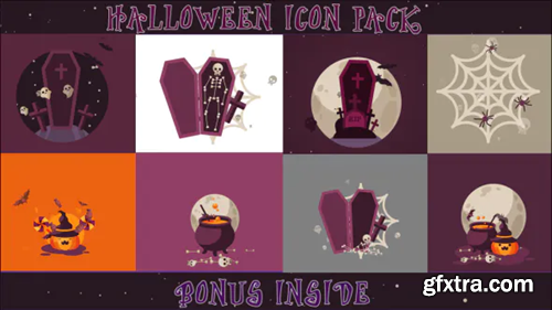 Videohive Halloween Icon Pack 18562046