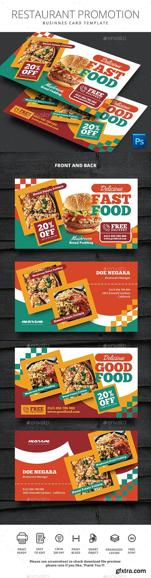 GraphicRiver - Restaurant Promotion Business Card 28004020