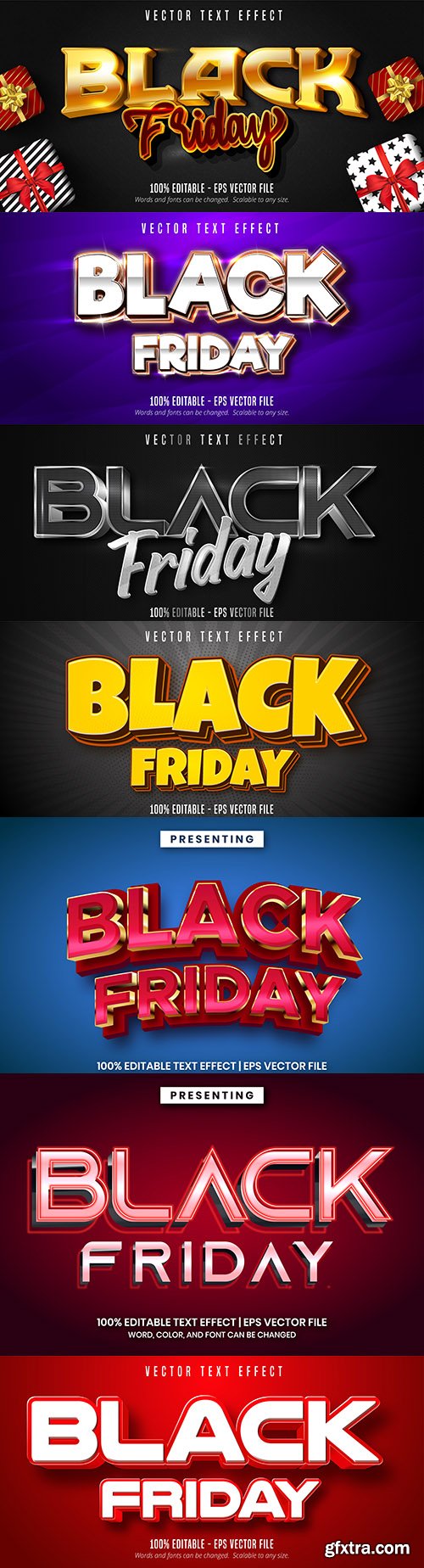 Black Friday Editable font effect text illustration design