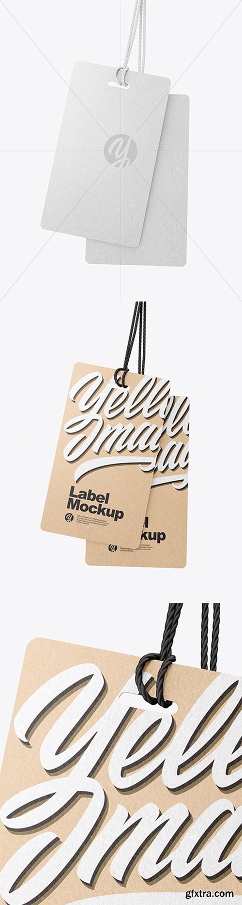Two Kraft Labels With Rope Mockup 60831