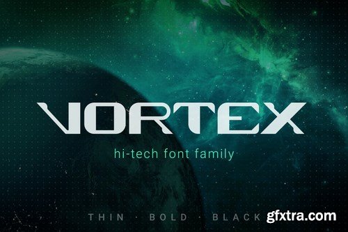 Vortex Technology Sci-fi Future Font