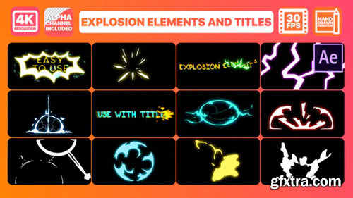 Videohive Explosion Elements And Titles | After Effects 28711751