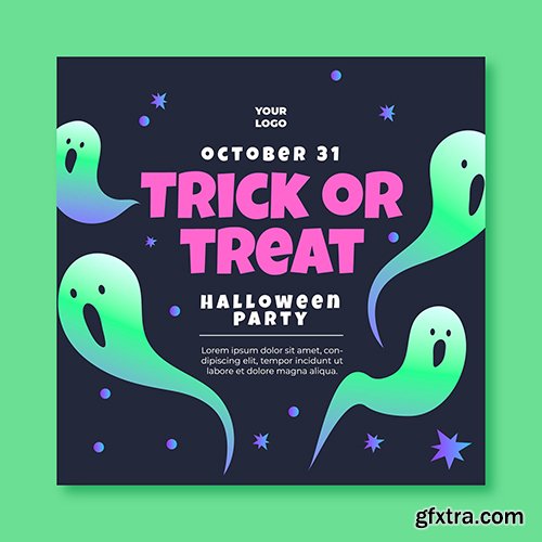 Squared Flyer Template Halloween