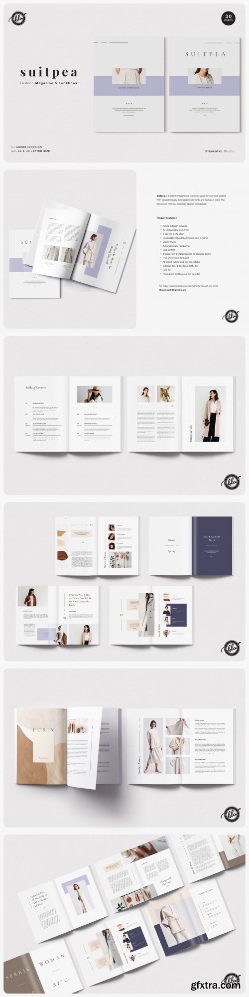 CreativeMarket - SUITPEA Fashion Magazine & Lookbook 4357804