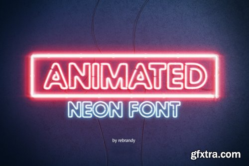 CreativeMarket - Animated Neon Font 5422893