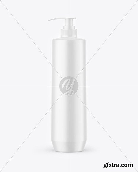 Matte Cosmetic Bottle with Pump Mockup 67773