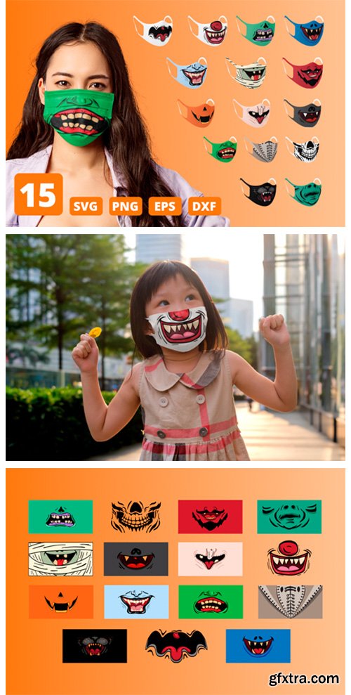 Halloween Funny Face Mask Patterns 5818575