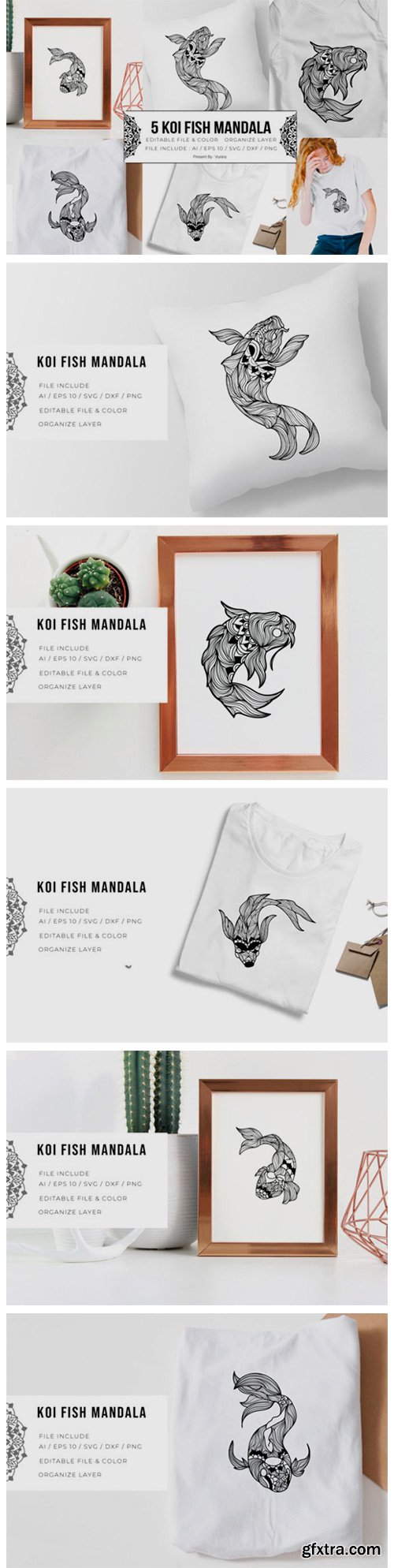 5 Koi Fish Bundle | Mandala 5795473