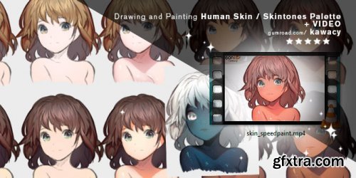 Gumroad - Kawacy - Drawing and Painting Human Skin / Horned Characters