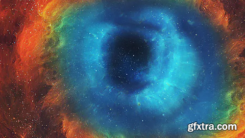 Videohive Flight Through a Blue Space Tunnel 20320711