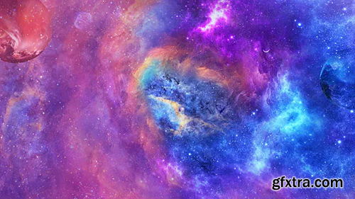 Videohive Abstract Colorful Space Nubulae and Hyper Jump Through Warp Tunnel 21378699