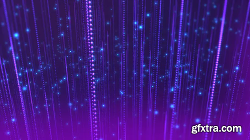 Videohive Abstract Bright Purple and Blue Falling Particles 21760155