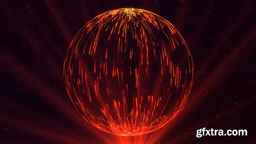 Videohive Abstract Sphere of Particles with Light Rays 21787274