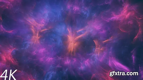 Videohive Travel Through Abstract Bright Blue and Purple Space Nebula 22760760