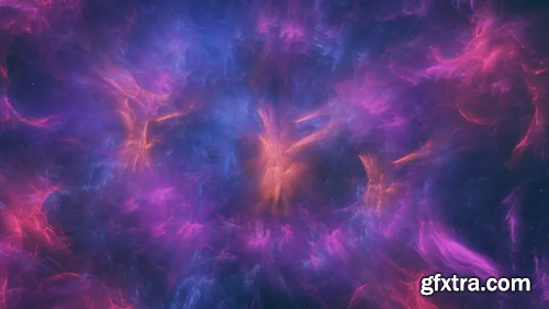Videohive Travel Through Abstract Bright Blue and Purple Space Nebula 23025964