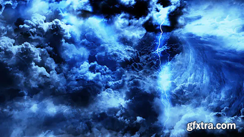 Videohive Mysterious Dark Night Thunder Clouds 21533388