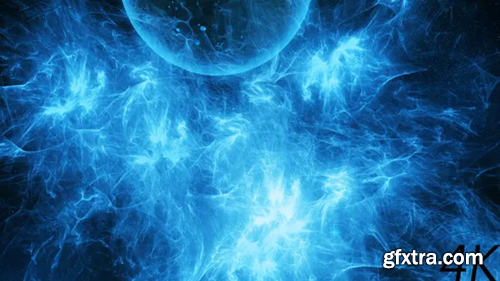 Videohive Abstract Blue Nebula and Planet in Space 23079209
