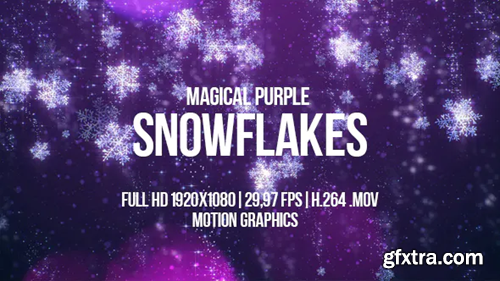 Videohive Magical Purple Snowflakes 18796593
