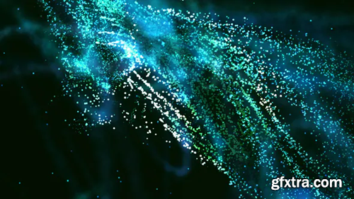 Videohive Shimmering Emerald Background with Particles 21688392
