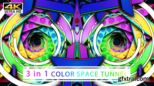 Videohive Color Space Tunnel 4K 23057491