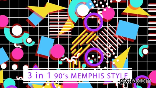 Videohive 90\'s Memphis Style (Black) 24093338