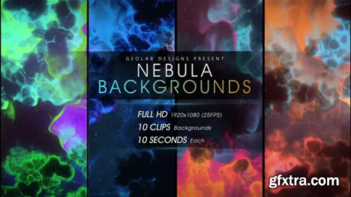Videohive Nebula Backgrounds 24259400