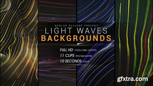 Videohive Light Waves Backgrounds 24679117