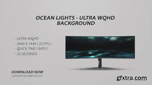 Videohive Ocean Lights - Ultra WQHD Background 26835000