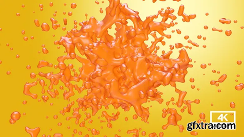 Videohive Flow Of Orange Juice Splash 27381234