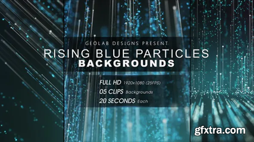 Videohive Rising Blue Particles Backgrounds 27443313