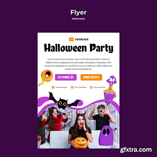 Halloween Party Flyer Template Style
