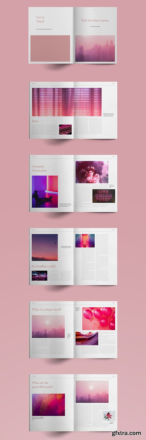 Pink Brochure Layout 383365805