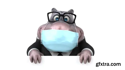 Videohive 2 Hippos with a mask 28755170