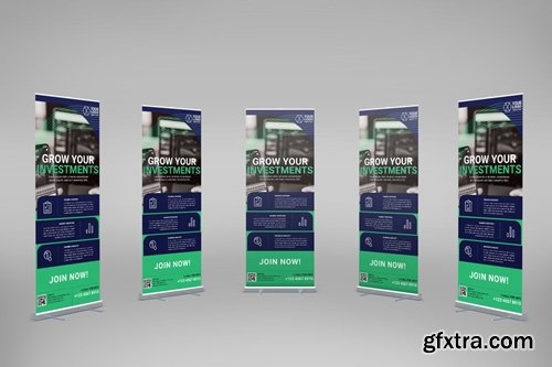 Stock Market Investment - Roll-Up Banner