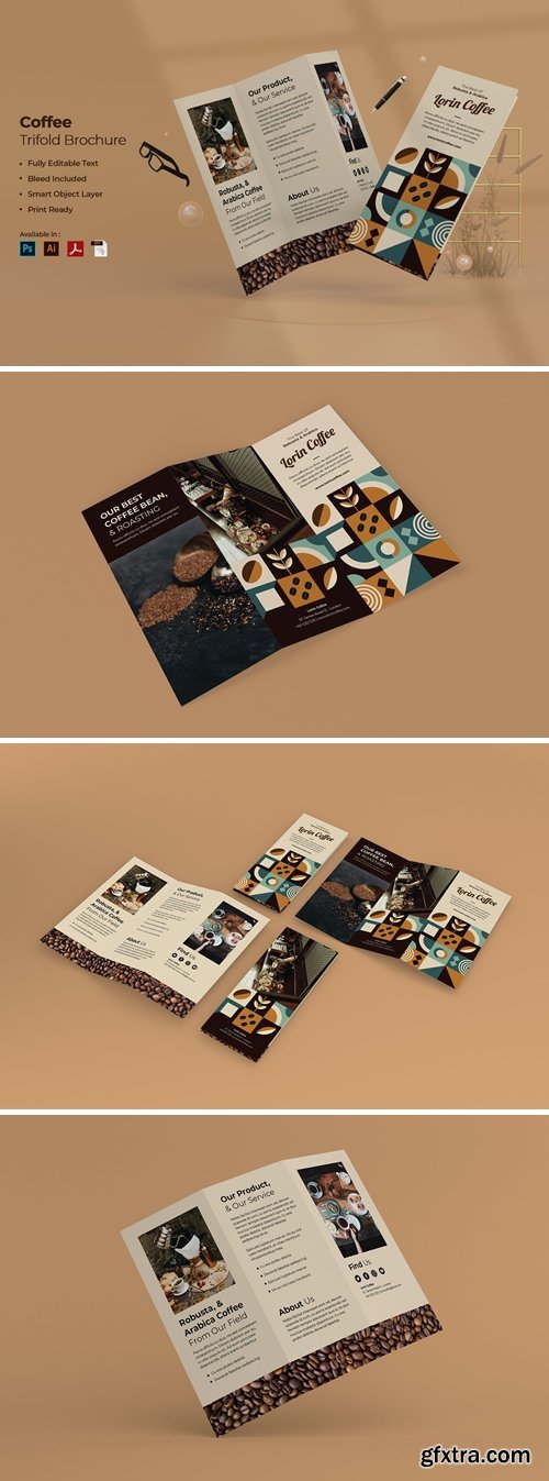 Coffee Shop Trifold Brochure