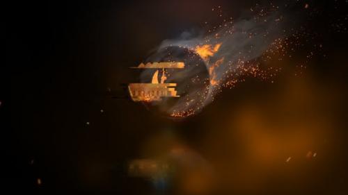 Videohive - Rotating Fire Logo Reveal - 23438890