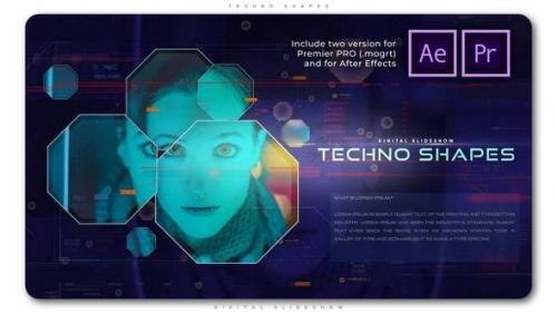 Videohive - Techno Shapes Digital Slideshow - 28805782