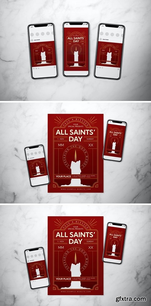 All Saints\' Day Flyer Set