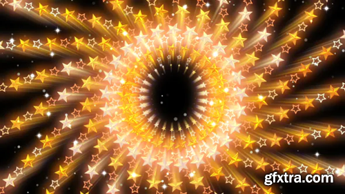 Videohive Golden Glowing Stars 21379223