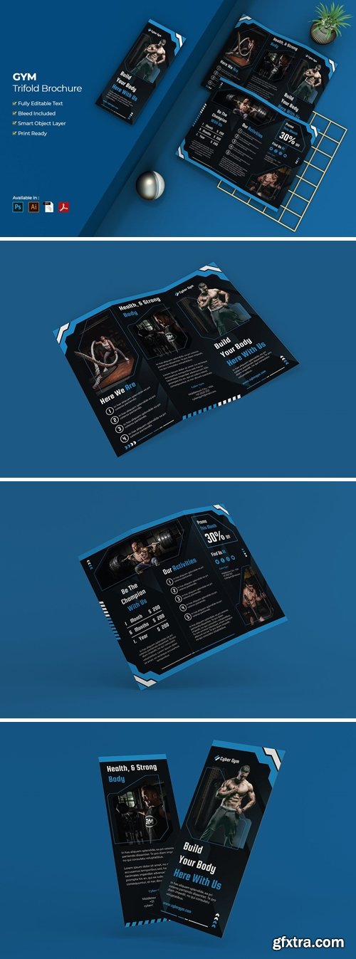 Gym and Fitness Trifold Brochure