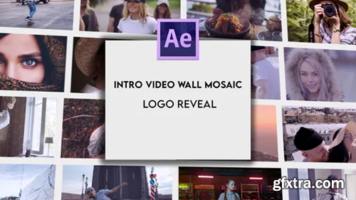 Videohive Intro Video Wall Mosaic Logo Reveal 28132121