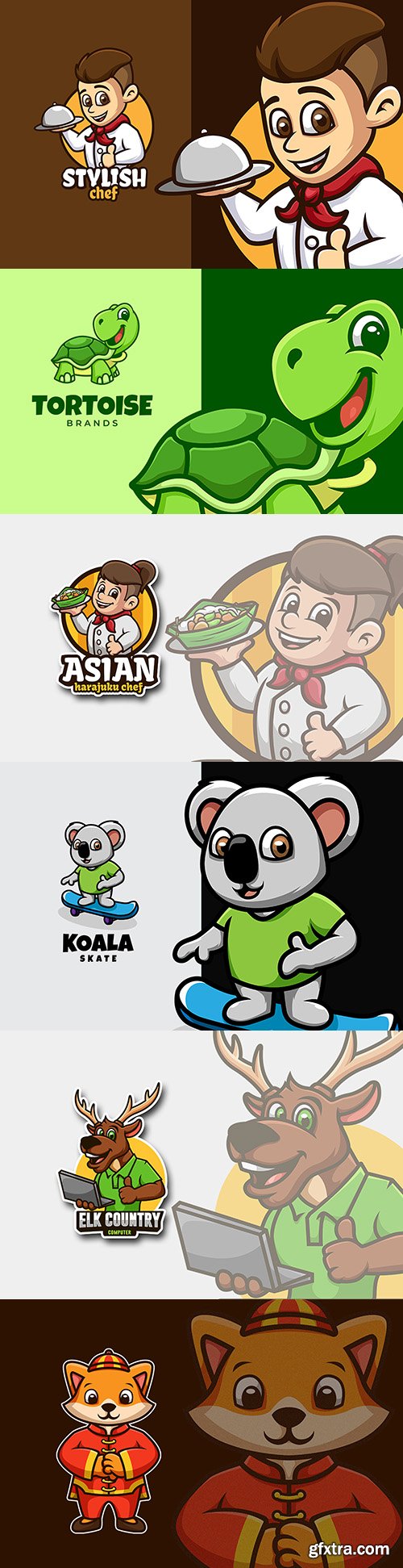Emblem mascot and Brand name logos design 15