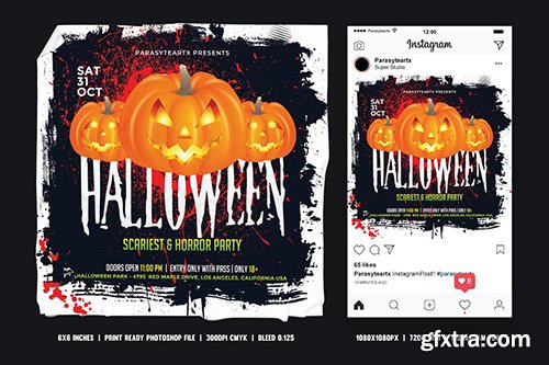 Halloween Square Flyer & Instagram Post
