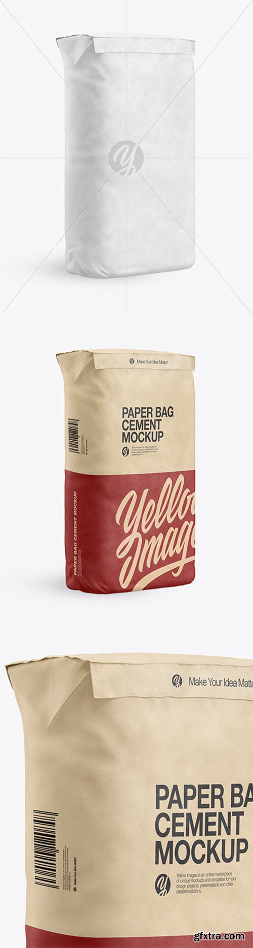 Kraft Paper Cement Bag Mockup 57266