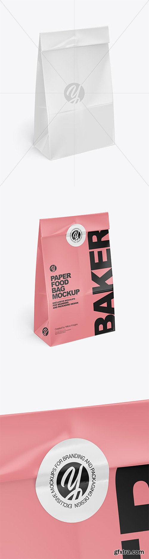 Glossy Paper Food Bag Mockup 55923