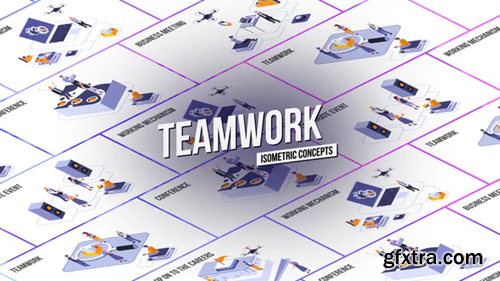 Videohive Teamwork - Isometric Concept 28986962